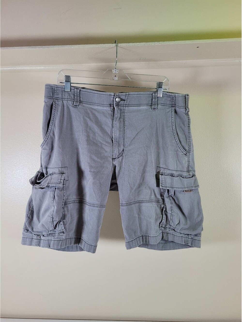 lee extreme motion cargo shorts mens 38 grey skate shorts